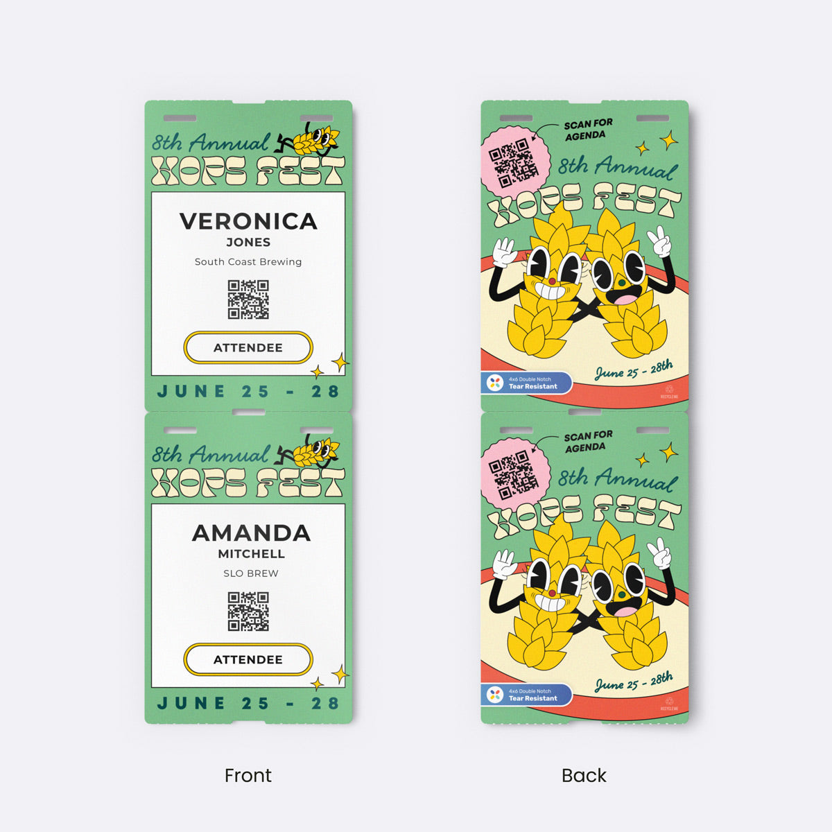 4" x 6" Paper - Event Badge