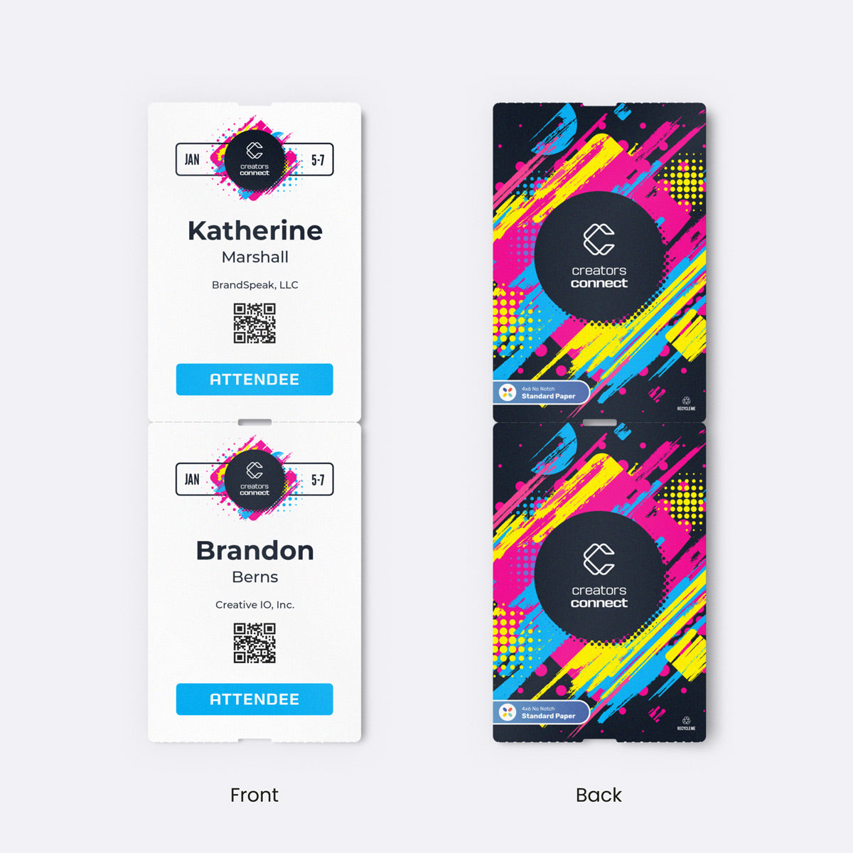 4" x 6" Paper - Event Badge