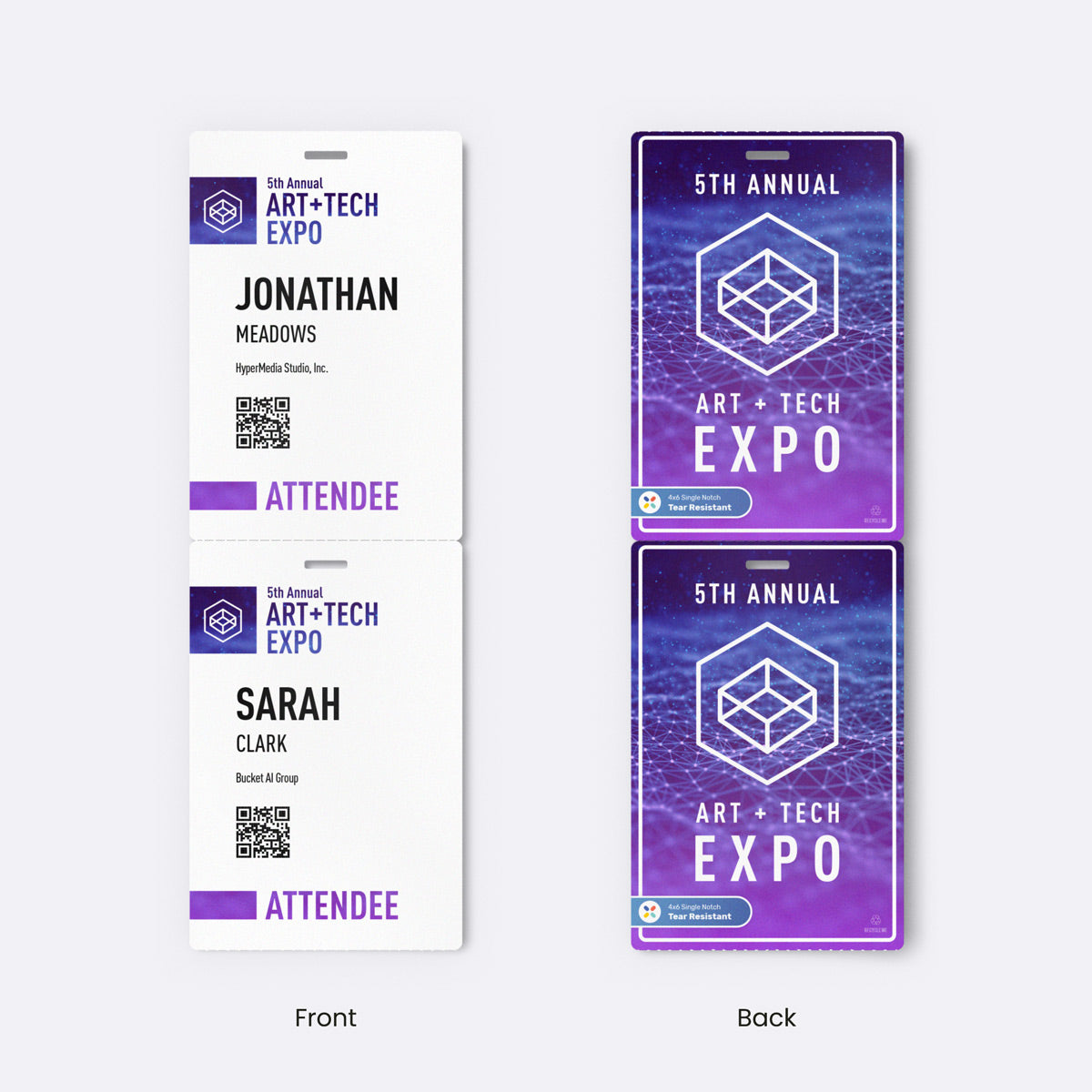4" x 6" Paper - Event Badge