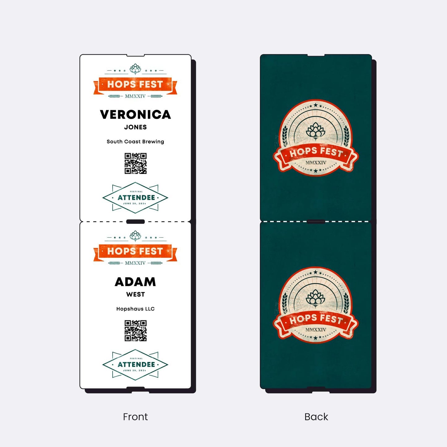 4” x 6” Paper Event Badge - Double Sided